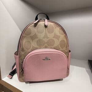 Coach Court Backpack In Signature Canvas CCK72 Dusty Pink